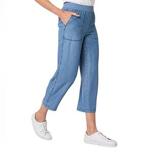 NWT St. John's Bay Womens Wide Leg High Rise Capri Pant SIZE XXL